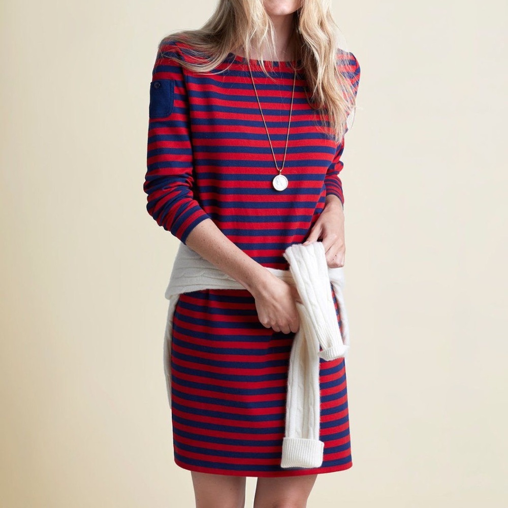Vineyard Vines Over-Dyed Long-Sleeve Stripe Dress